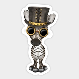 Steampunk Baby Zebra Sticker